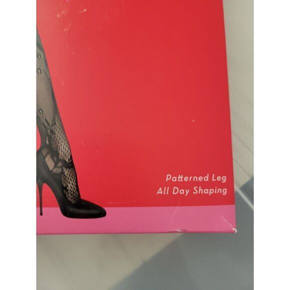 Spanx Sara Blakely All Day Shaping Fishnet Floral Tights Very Black A Stocking B - Picture 3 of 5